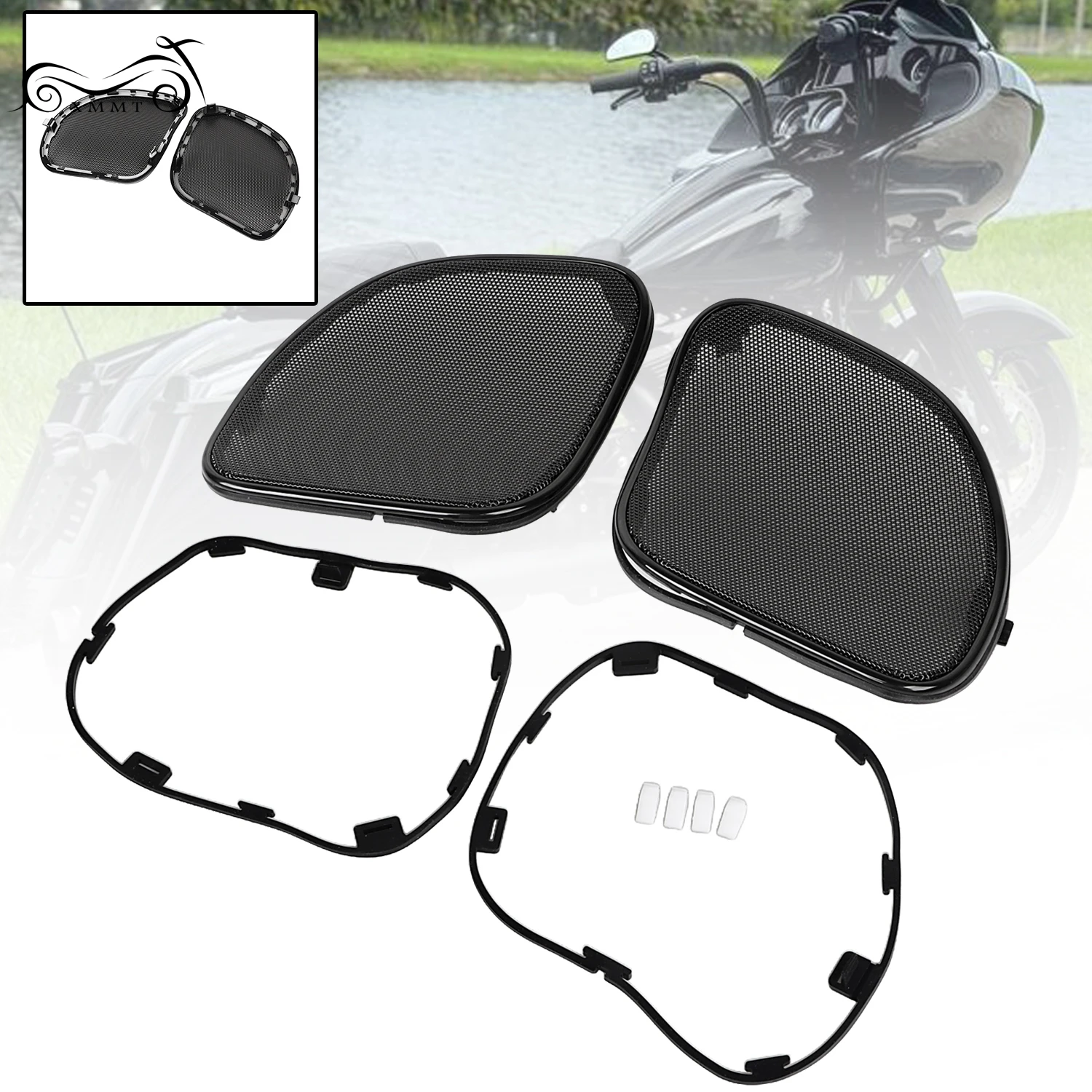 Front Fairing Speaker Grill Mesh Cover Fit For Harley Road Glide FLTRX 2015-2023 Ultra FLTRU Limited FLTRK Special FLTRXS