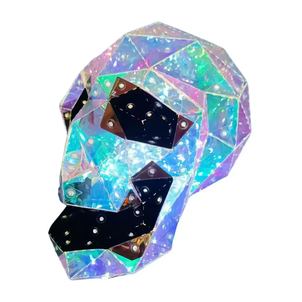 3d Polygonal Skull Ornament Children Night Light Skull Skull Led Lights for Halloween Decor Prismatic Night Light for Home