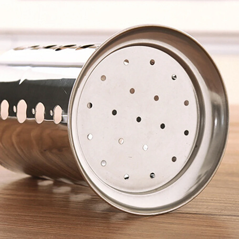 

Stainless Steel Chopstick Holder Utensil Organizer Countertop Storage Cooking Tool Sleek Drain Holes Easy Clean Sturdy