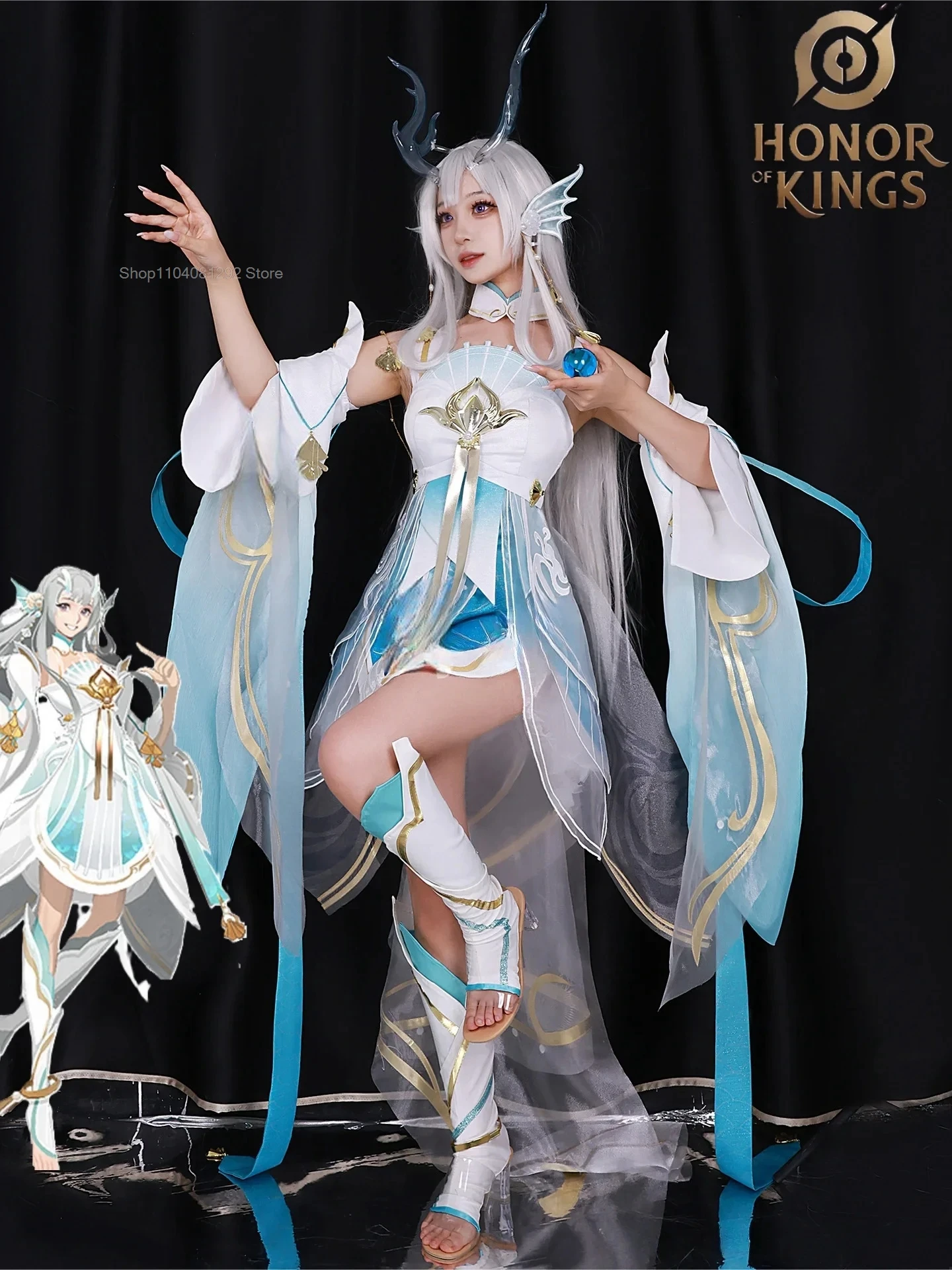 Honor of Kings Xi Shi Youlong Qingying Cosplay Costume Women Complete Set Game Outfit High Quality for Carnival Halloween Party