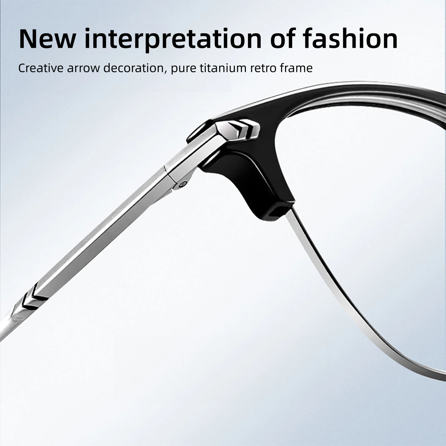 CAPONI Progressive Multifocal Men Glasses Pure Titanium Anti Blue Ray Reading Glasses Diopter from +0 to +3.0 Glasses LH15208