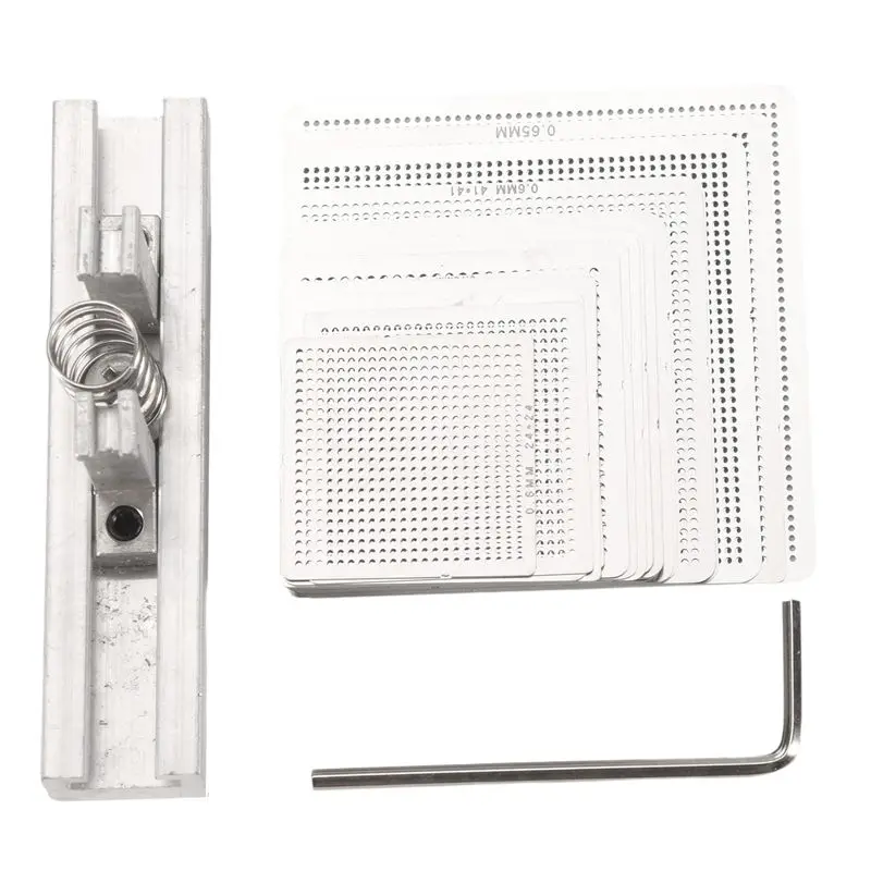 

AEE4-Universal Direct Heating Bga Stencils Templates + Fixture Tin Solder Ball Soldering Tools For Laptop Chip