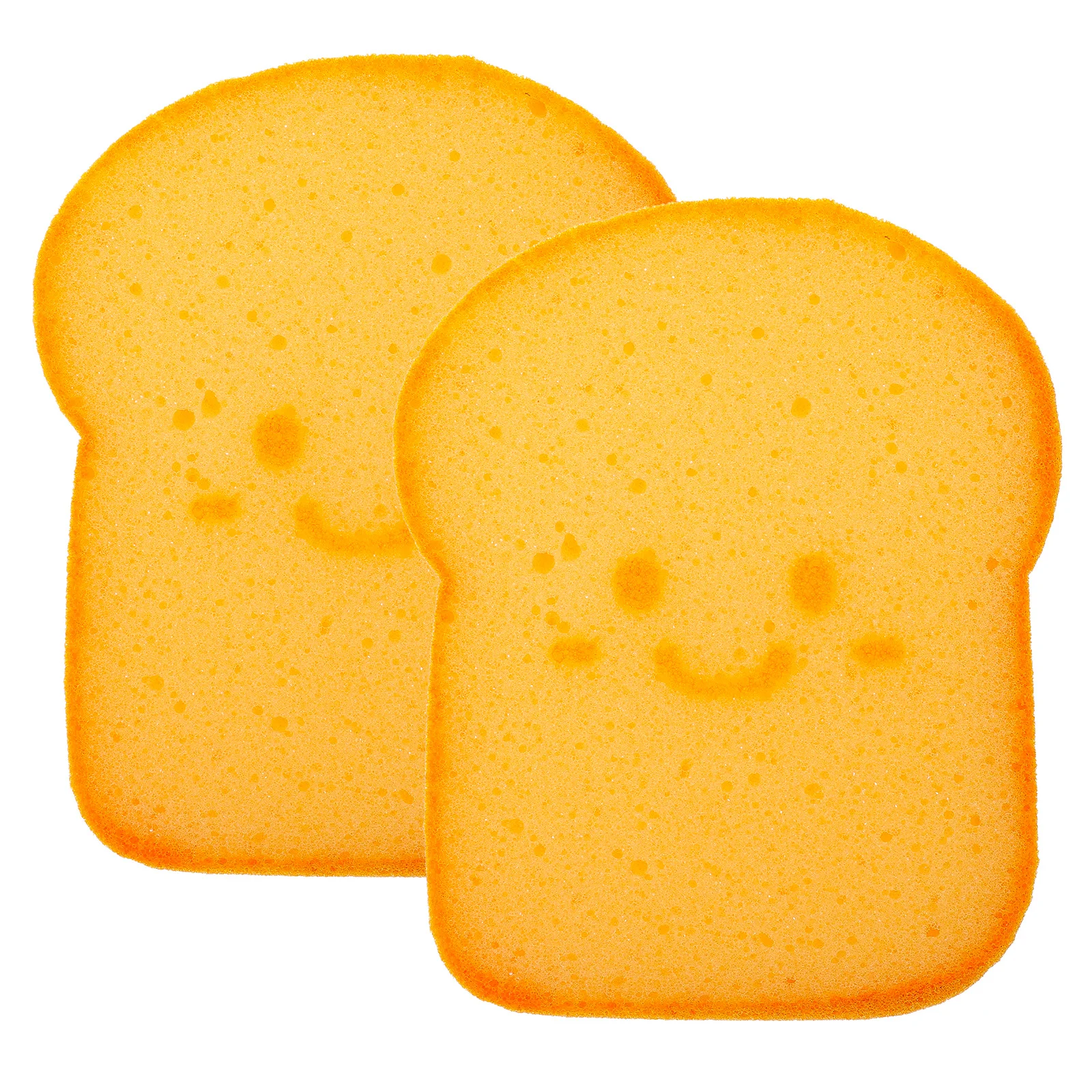 

Thickened Toast Design Reusable Scrub Sponge Dual Side Kitchen Cleaning Tool Sponges for Dishes Bread Shape Dishwasher Safe Pad