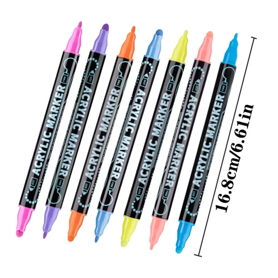 12/24/36/60/72 color Double Head Waterproof Acrylic marker Pens For Rock Painting Canvas DIY Making posca Doodle Pen art Markers