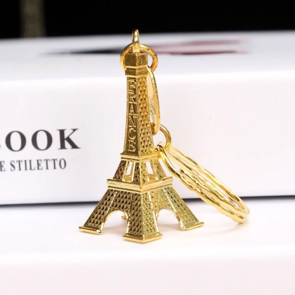 Simple Vintage France Tower Keychain Fashion Decoration Eiffel Tower Bag Pendant Alloy Trending Paris Keyring Unisex