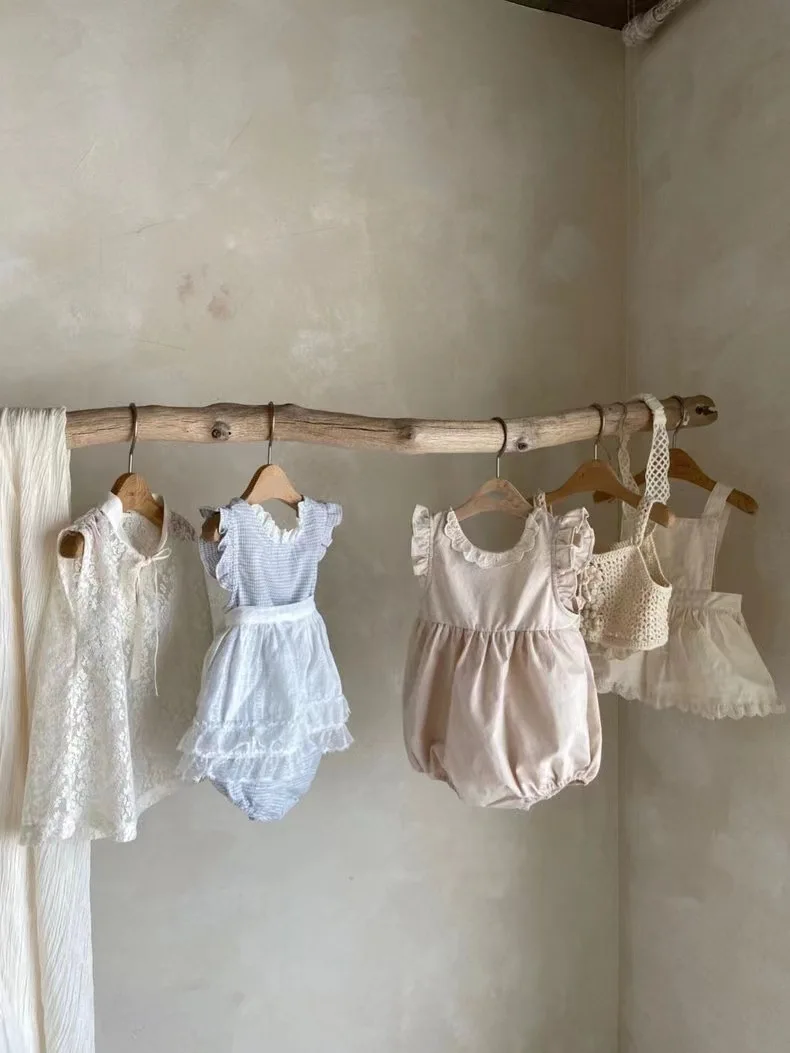 2026 Sommer Baby Mädchen Rock Süßer Spitzen-Rüschen-Schürzenrock aus Baumwolle für Kleinkinder, einfarbig, vielseitig kombinierbar, Tutu, Schnürrock für Säuglinge – Detail 7