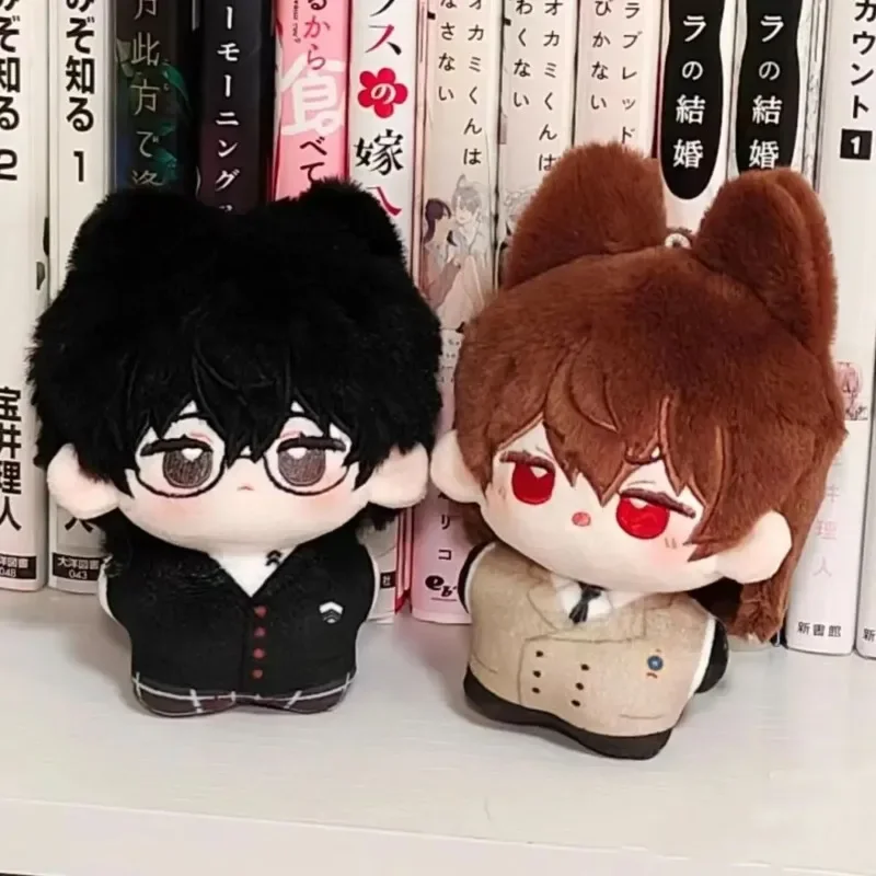 10cm Anime Attribute Akechi Goro Cute Cosplay Plush Doll Body Dress Up Stuffed Toys Handsome Dolls Figures Xmas Gift