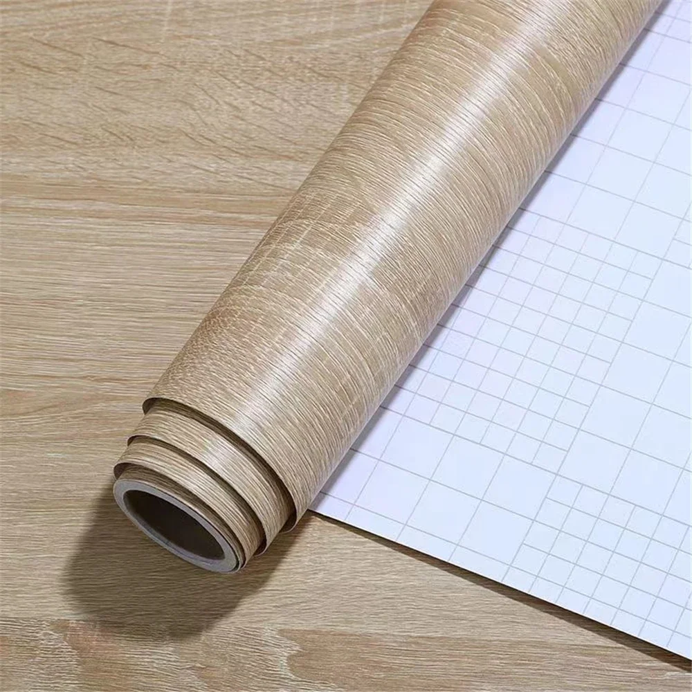 40cm Vinyl Waterproof Wood Grain 3D Stickers for Wardrobe Cupboard Table Closet Furniture PVC Self Adhesive Wallpaper Home Decor