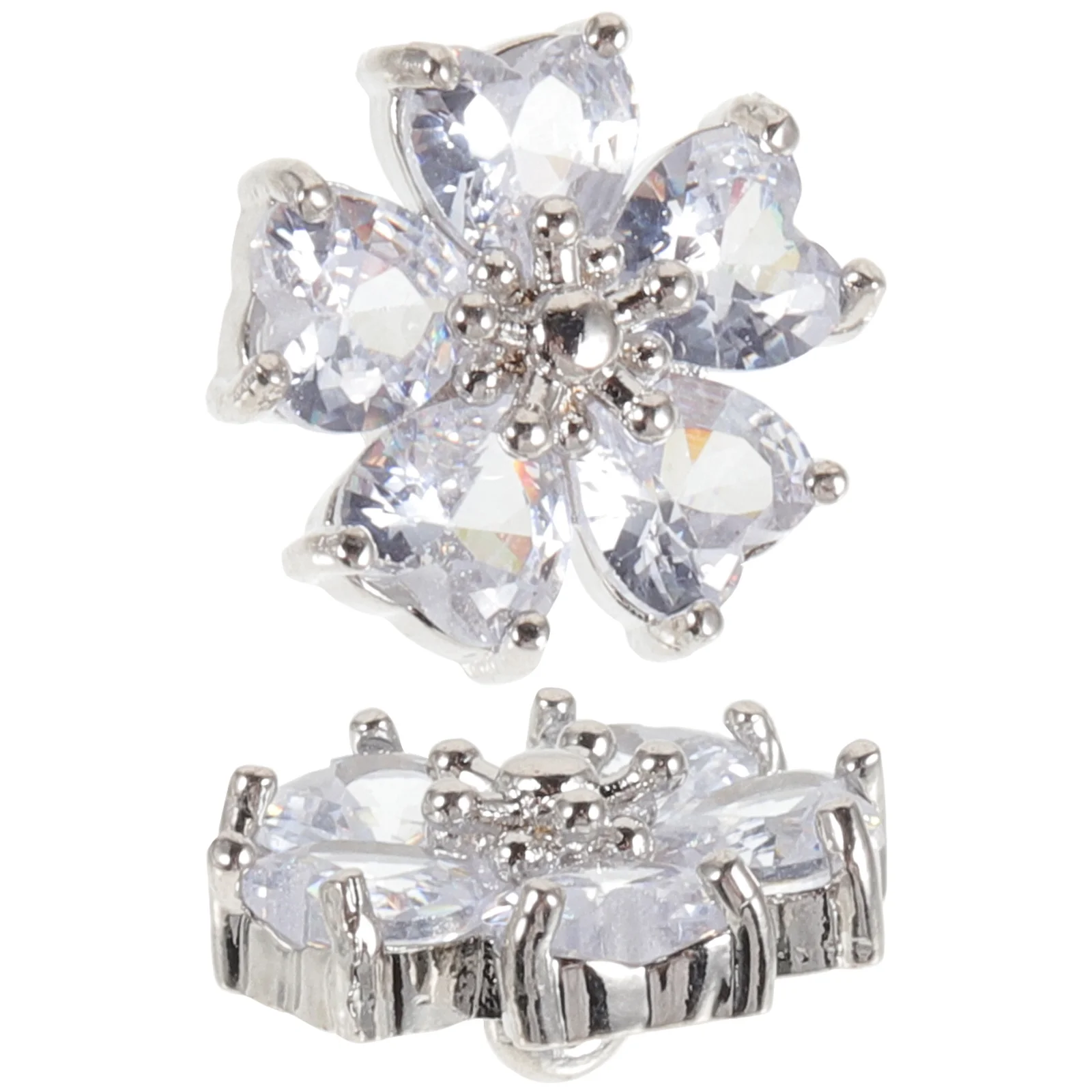 

2Pcs Rhinestone Buttons Metal Sewing Button with Hole for Sweater Coat Hat Bag DIY Craft Projects Shiny Embellishment