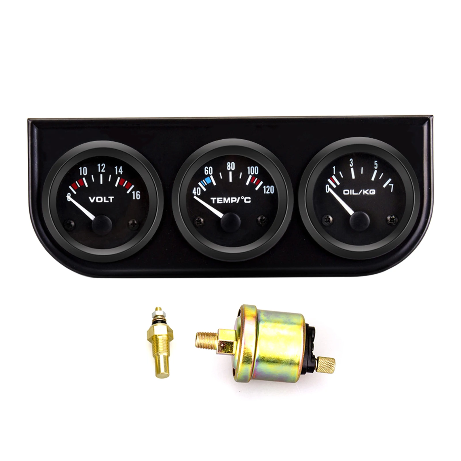 

3 In 1 Car Gauge Volt Meter Waters Temperature Meter Oil Pressure Meter For Monitoring Engine Data 12V Cars Accessoires
