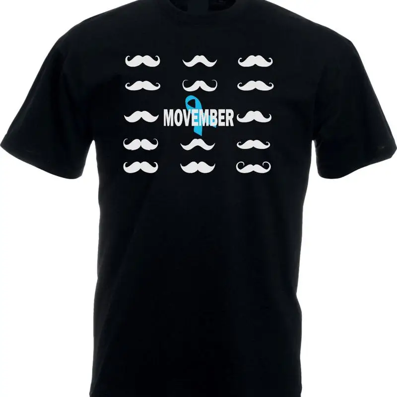 Movember T-Shirt, Movember Mustache Grwoing Month, Adults Mens Boys Novelty Tee