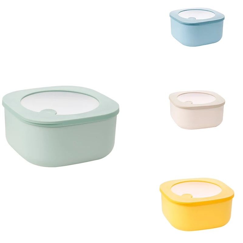 Lunch Box Refrigeratable Microwave Fresh-Keeping Box Visible Food Lunch Box Sealed Bowl Lunch Box