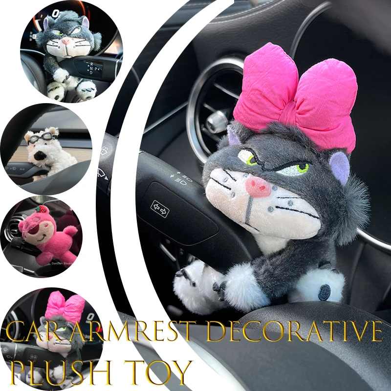 Leuke Kat Pluche Pop Auto Ruitenwisser Decoraties Thuis Bureau Ornament Creatief Cadeau Woondecoratie Accessoires - afbeelding 2