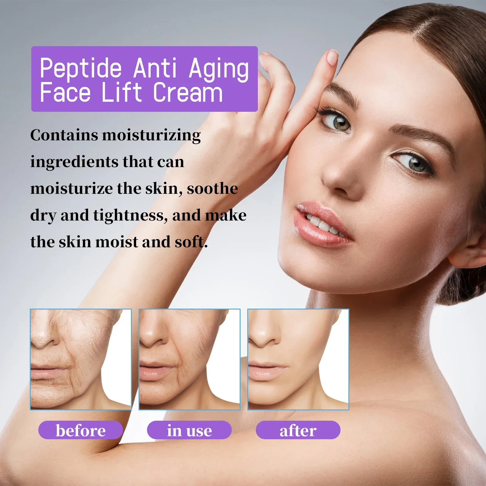 Peptide Facial Lifting Cream Reduce Melanin Fade Fine Lines Firming And Moisturizing The Skin Control Oil  Face Care Products