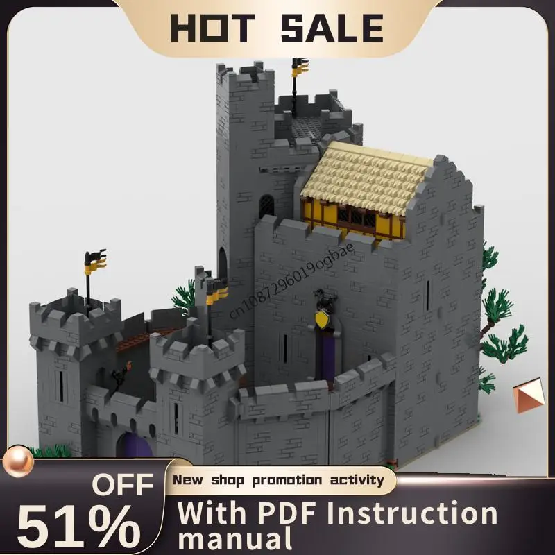 

New 4104Pcs Moc European Medieval Street View Serpent Hall Castle Model Building Diy Creative Ideas Kid Toy Birthday Gift Blocks