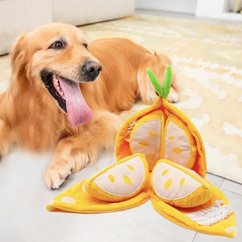 

Squeaky Toys for Dogs Boredom Snuffle Mat Plush Feeder with Crinkle Papers Boredom Relief for Pets Dog Puppy Home Playtime