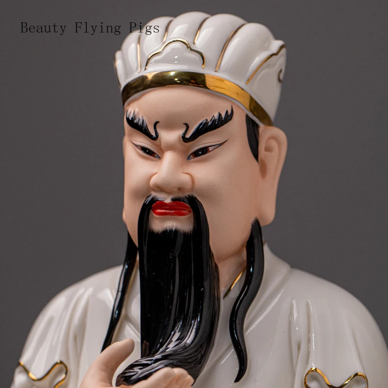 تمثال إله المدينة من السيراميك لتزيين المنزل ، الطاوية القاضي ، زخرفة العبادة ، الملحقات المنزلية ، 30 * ، 1 * *