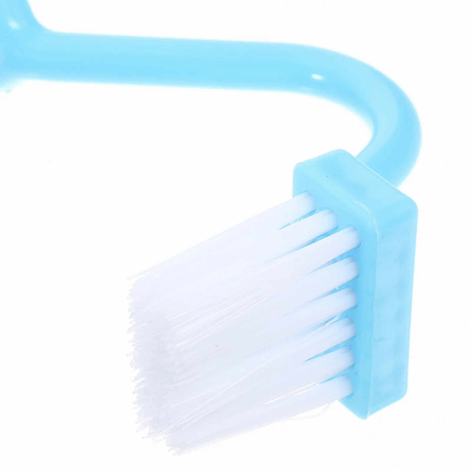 3Pcs Curved Toilet Cleaning Brushes Plastic 8 Inch V-Shaped Edge Brush Under Rim Toilet Bowl Scrubber Bathroom view 3