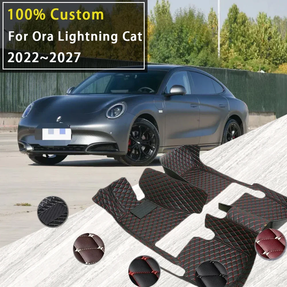 

Thickening Car Floor Mats For Ora Lightning Cat GWM Ora 07 2022 2023 2024 2025 2026 2027 Custom Auto Foot Pads Carpet Interior A