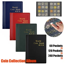 Álbum de 240/120/60 bolsillos para colección de monedas, libro de decoración del hogar, álbum de fotos, soportes para álbum de monedas, libro de colección, álbum de recortes