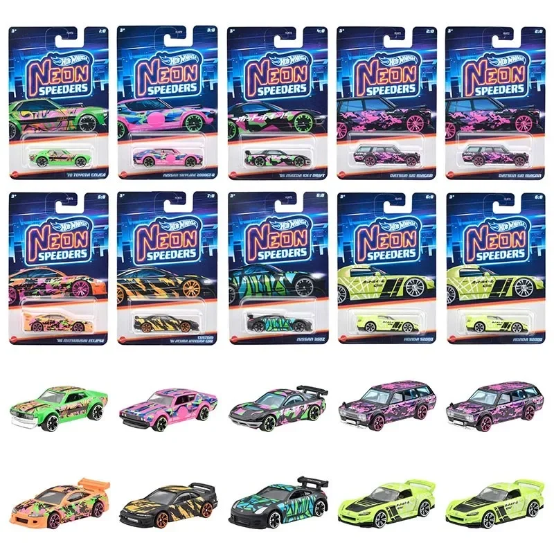 Hot Wheels Neon Speeders Nissan Skyline 1/64 Car Model Miniature Cars Diecast Hoteelws Carros Hotweheels HLH72 Miniaturas Coches