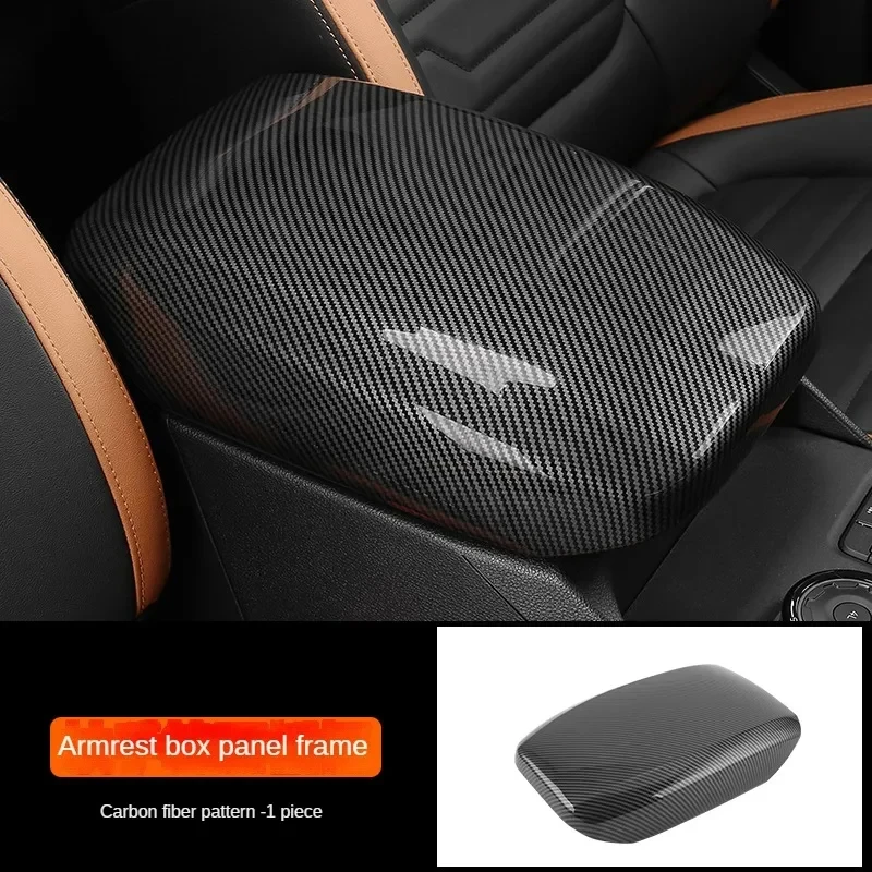 

Carbon Fiber Interior Overlay Covers for Ford Ranger Wildtrak 2023 2024 Armrest Box Cover Decoration Car Acessories