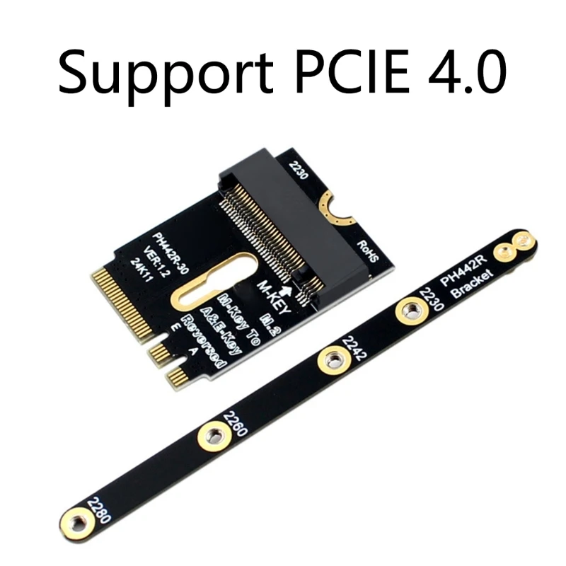 محول M.2 A+E إلى NVME مع دعامة PCIE4.0 M.2 واجهات WIFI A+E مفتاح إلى M بطاقة الناهضون الرئيسية لـ 2230 2242 2260 2280