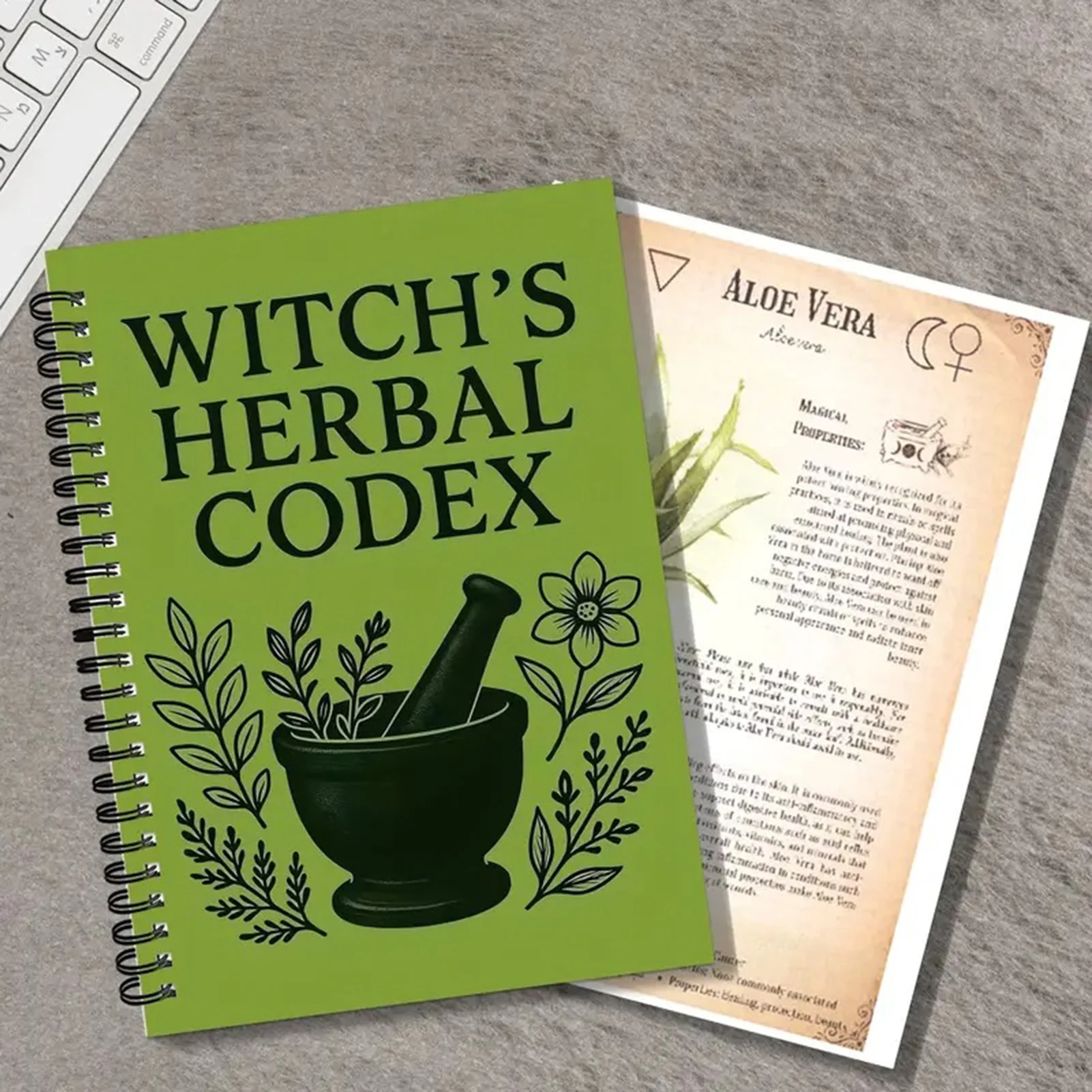 دفتر ملاحظات عشبي الساحرة المميز مع تخطيط منظم لتخطيط الحياة وتسجيل التمنيات الطبية #2