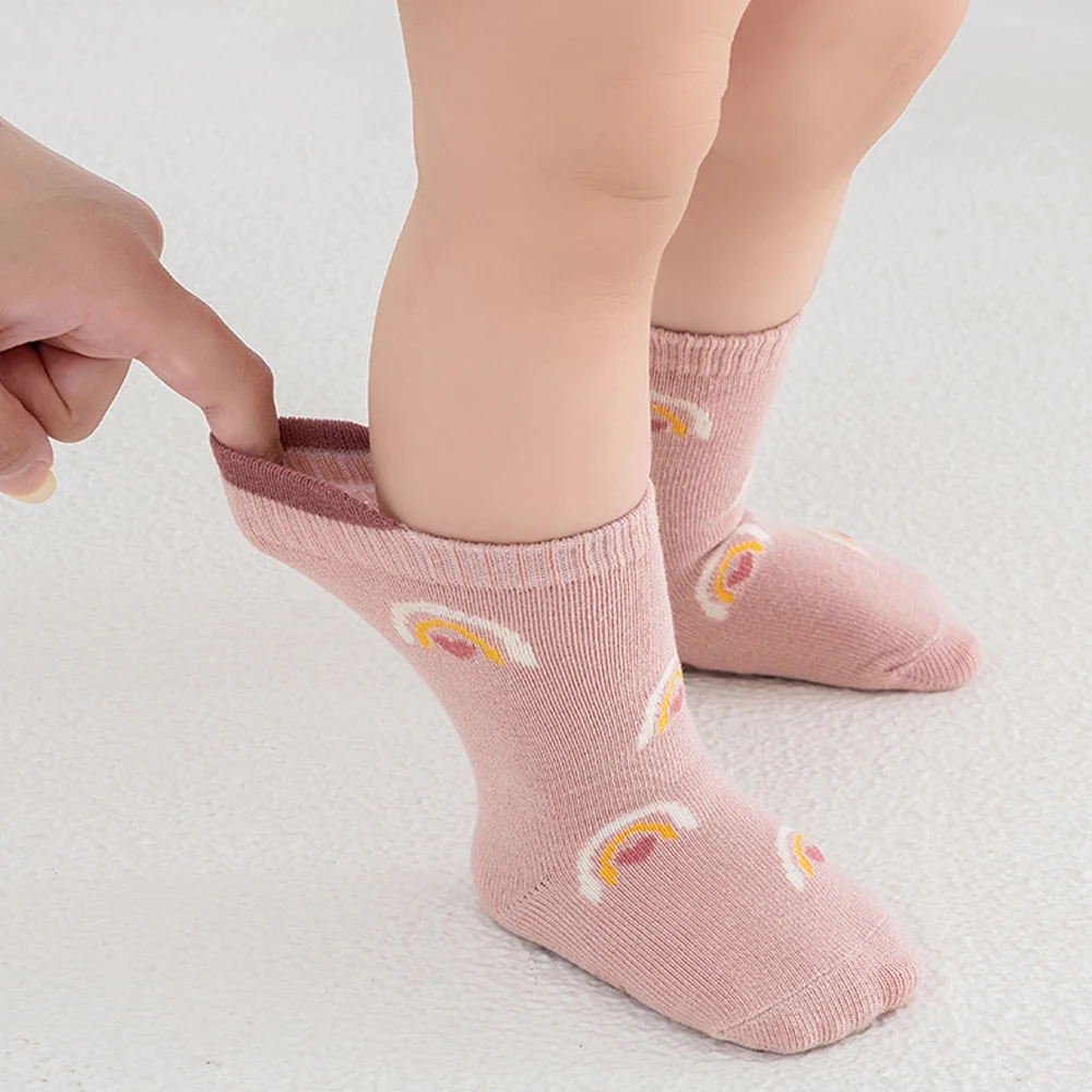 5 Paar Rutschfeste Babysocken mit Cartoon-Tiermuster, Kindersocken zum Laufen, Trampolinsocken, Bodensocken – Detail 4