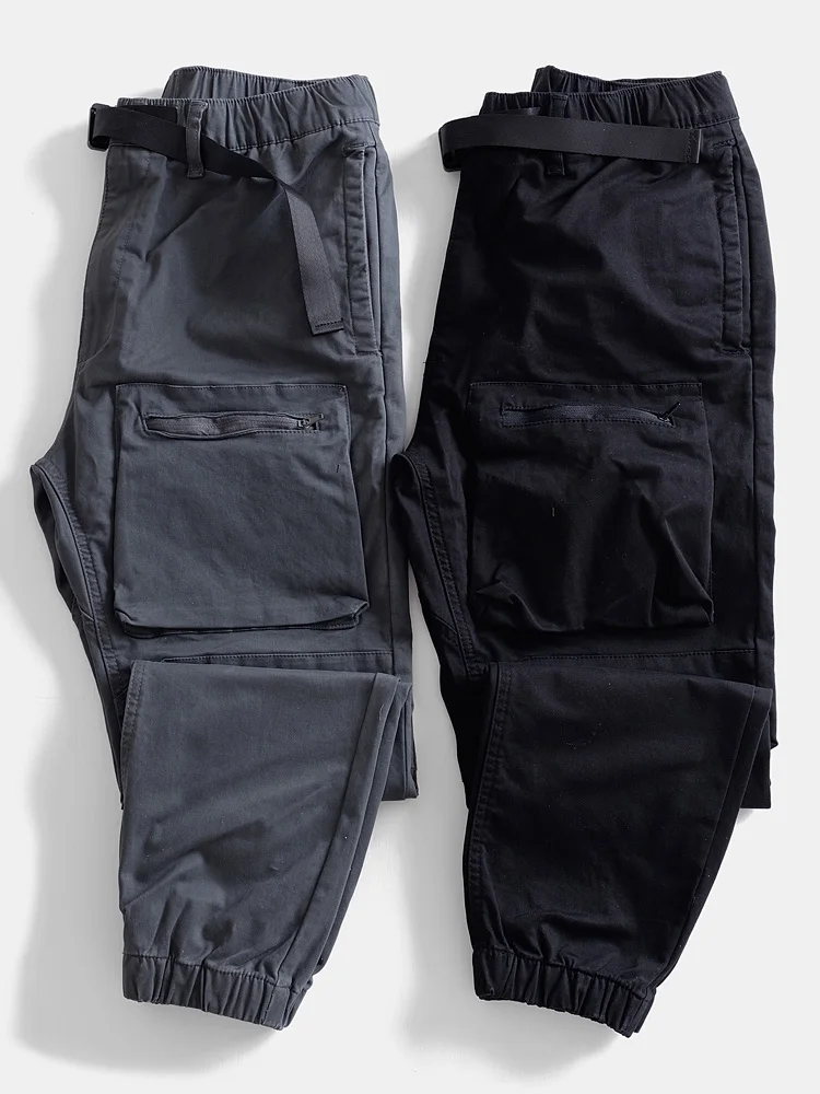 

Мужские рабочие брюки свободного кроя с манжетами, утепленные, для активного отдыха, с множеством карманов, повседневные, осенние