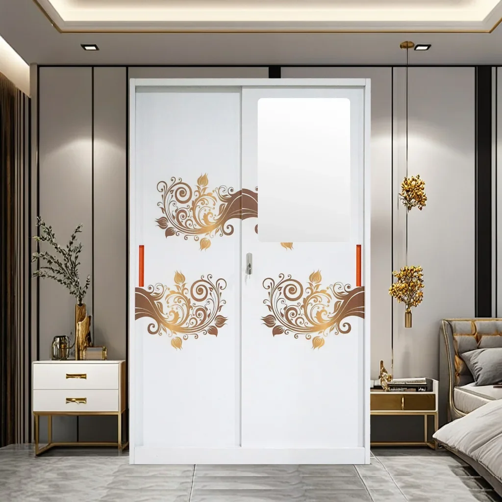^OrModern Style High Quality Custom Printed Waterproof Metal Closet Storage Steel Wardrobe Foldable-for Bedroom Living Room Gym*