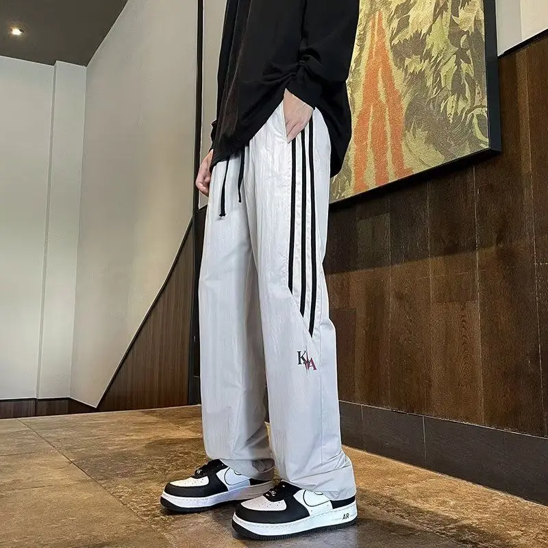 Drooping Wide-Leg Pants Men's and Women's Casual Pants Summer Autumn High Street American Youth Ins Fashion Sports Trousers