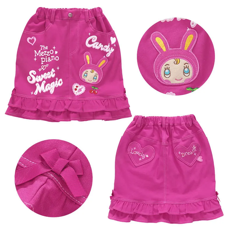 

Pianist Cute Pleated Skirt Japanese Soft Girl Style Sweet Bunny Letter Print Girls' Mini Skirt