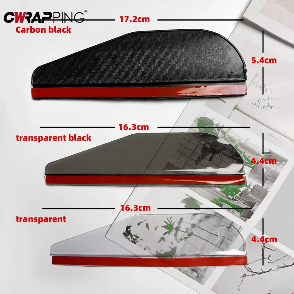 2PCS Carbon Fiber Rearview Mirror Rain Guards - Anti-Glare Sun Visor Cover for Clear Vision for Universal Car Mirror Accessories image 6