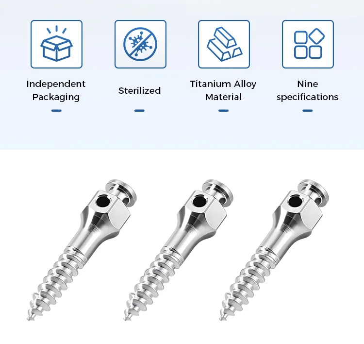 AZDENT Dental Orthodontic Mini-Schraube Sterile Titanlegierung Selbstbohrende Gewindeschrauben Implantat-Mikroschrauben Zahnmedizin – Detail 11
