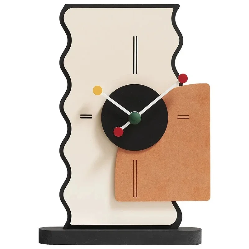 Reloj de escritorio casi simple, adorno, accesorios para el hogar, estudio, dormitorio, decoración de habitación, reloj de alta gama