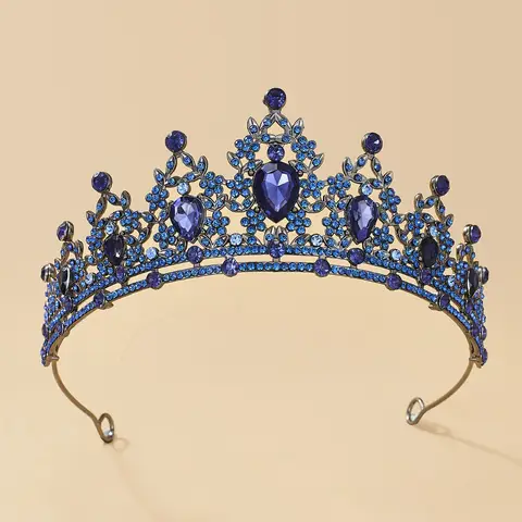 Braut Tiara Strass Kristall Kopfschmuck Hochzeit Braut voller Atmosphäre Krone Haarschmuck für Braut/Geburtstag/Bankett/Party