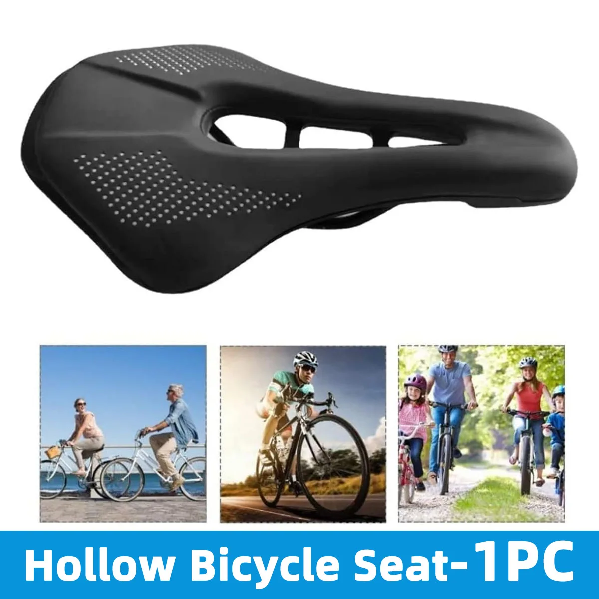 

Bicycle Hollow Mountain Bike Saddle Durable Breathable Comfortable Shock-Absorbing Men'S Women'S Riding Seat Cushion Accessories