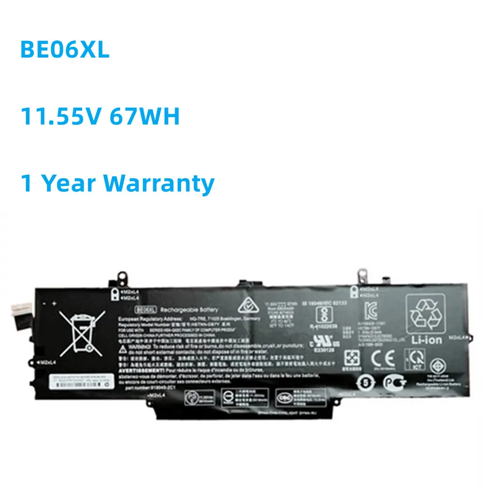 BE06XL 11.55V 67WH Battery For HP Elitebook 1040 G4 2XM88UT 3WD94UT HSN-Q02C HSTNN-DB7Y 918108-855 918180-855 1B7V Q02C