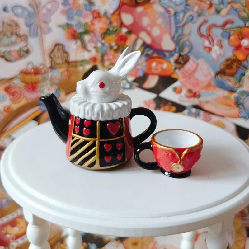 

Miniature Model Toys 1:6 Dollhouse Furniture Accessories Kitchen Cartoon Tea Set Cups Tray Bjd Ob11 Gsc Blyth Soldier Lol Decor