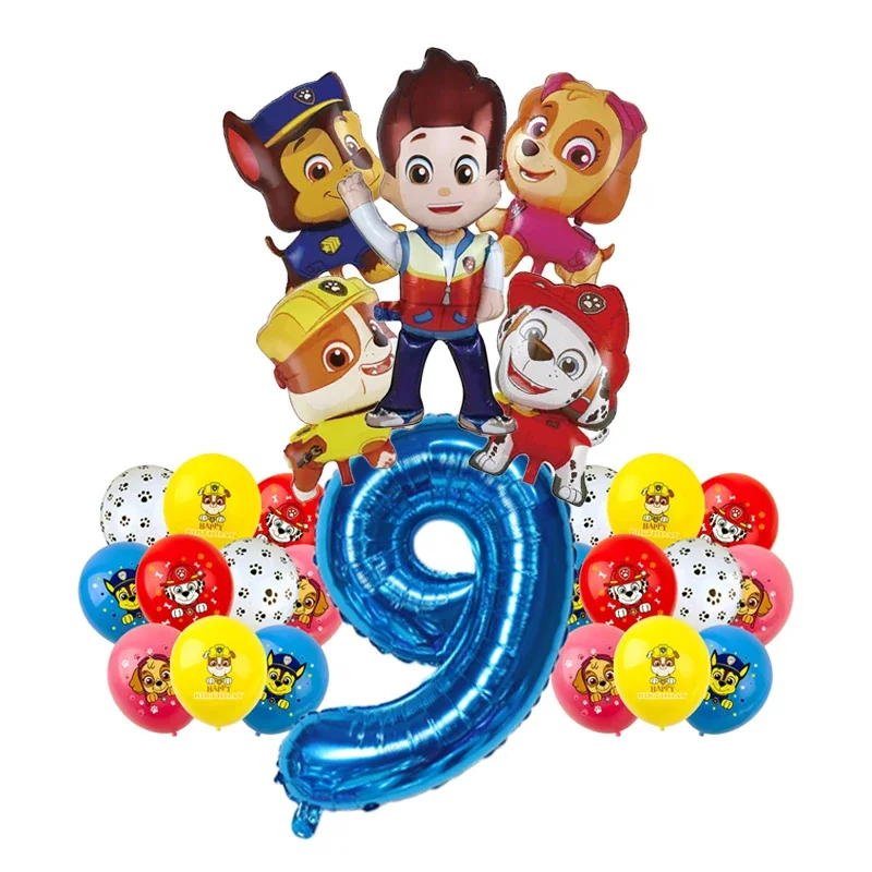 1 set cartoon Paw Patrol Ryder Chase Marshall Skye Aluminum Foil Balloon Children\'s Birthday Decoration Party Supplies Toy Gift