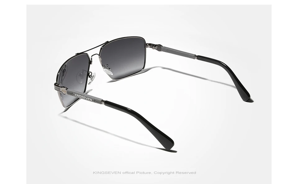 KINGSEVEN Design Sonnenbrille Für Männer/Frauen Neue Polarisierte UV400 Beschichtung Optische Linse Auto Reset Quadratischen Rahmen Fahren Brillen – Detail 6