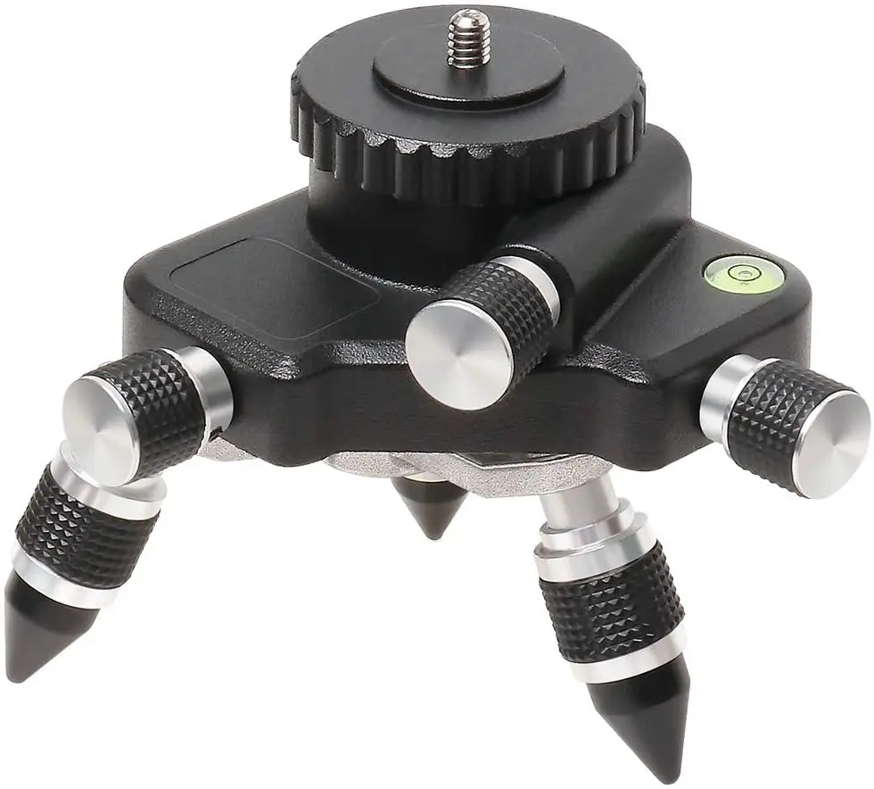 

Huepar Laser Level Adapter AT2,1/4 Threaded Mount With Bubble,360 Rotating&Micro-adjust Fine Turning Pivoting Base