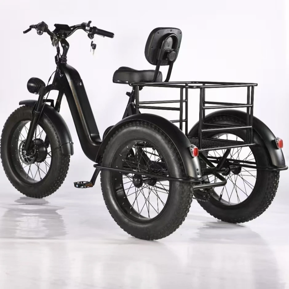 

20-Inch snow pedal power electric tricycle, built-in lithium battery long-range battery car