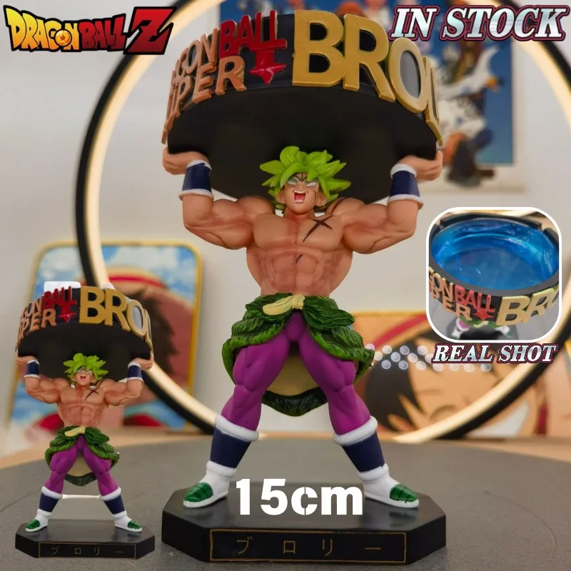 

15 см в наличии Dragon Ball GK Broly Super Saiyan фигурка пепельницы | Коллекционная модель из ПВХ с декором боевой сцены Гоку
