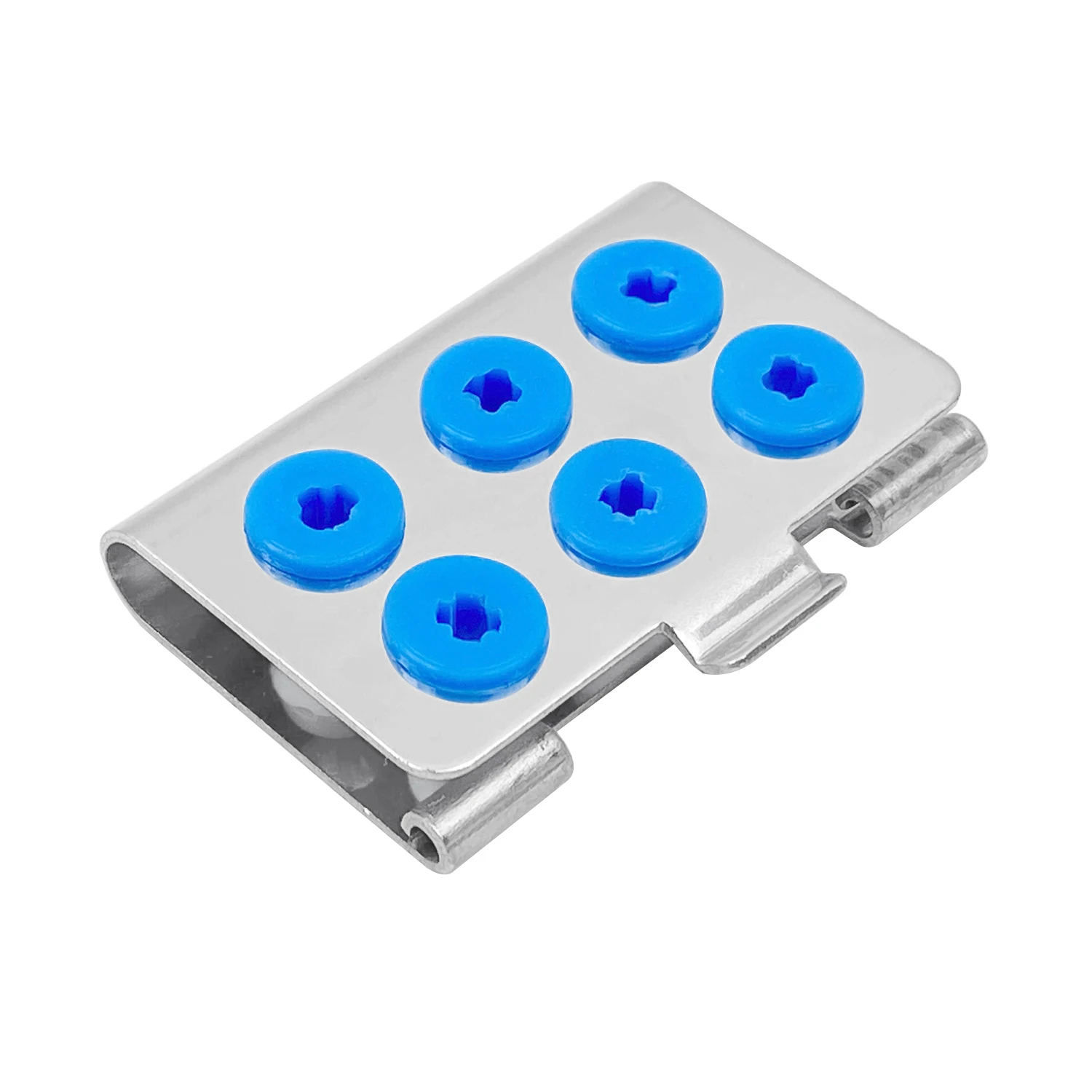 JOLANT 6 Holes Dental Ultrasonic Scaler Tip Holder Stand Auotclavable Sterilizer Case Disinfection Box with Cover Dental Tools