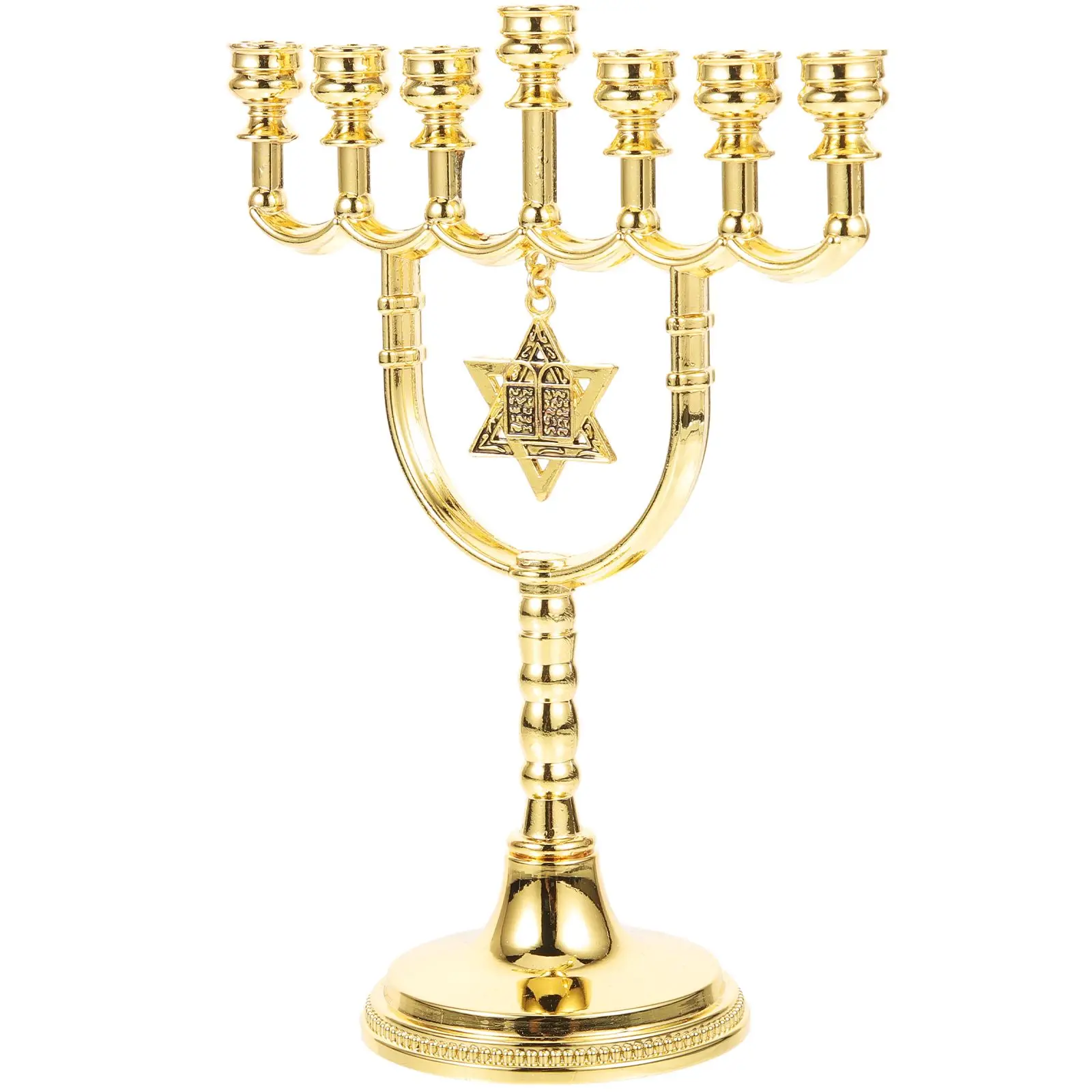 

Fireplace Golden Candlestick Ornament Shopping Holders Stands Metal Menorah Tall