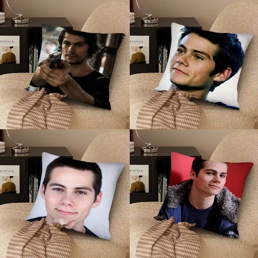 Actor Dylan O Brien Pillow Case Fashion Square Pillowcase Bedroom Sofa Room Ins Decoration Leisure