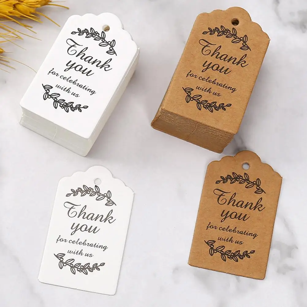 200 قطعة من ملصقات حقيبة الهدايا، ملصقات شكرًا لك على الهدايا المفضلة، بطاقات ورقية مصنوعة يدويًا، علامة العروس