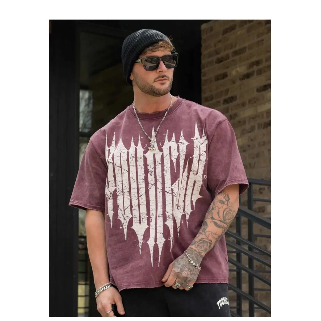T-shirts pour hommes été nouveau sport loisirs coton col rond mode vêtements amples et confortables chemises de course de sport homme